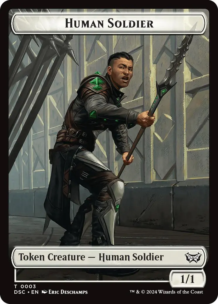 Human Soldier // Scarecrow Double-Sided Token [Duskmourn: House Of Horror Commander Tokens] 1