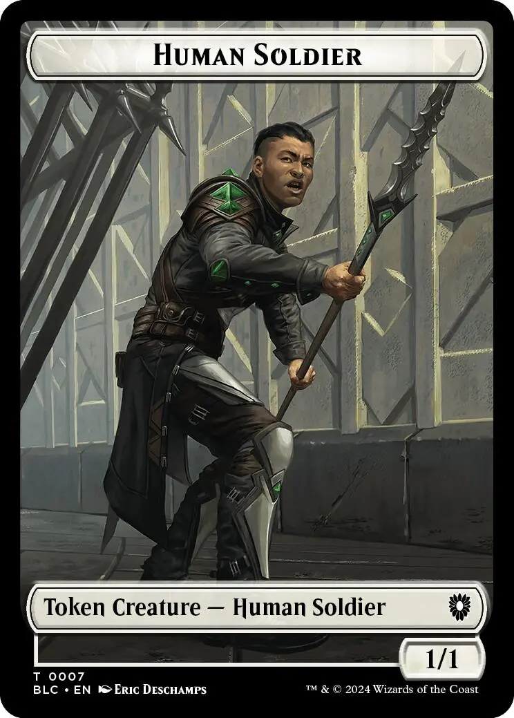 Human Soldier // Wolf (035) Double-Sided Token [Bloomburrow Commander Tokens] 1