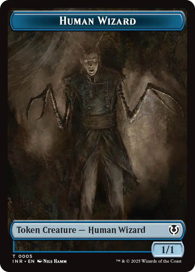 Human Wizard // Emblem - Jace, Unraveler Of Secrets Double-Sided Token [Innistrad Remastered Tokens] 1