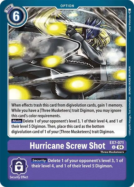Hurricane Screw Shot [Ex7-071] [Digimon Liberator] 1