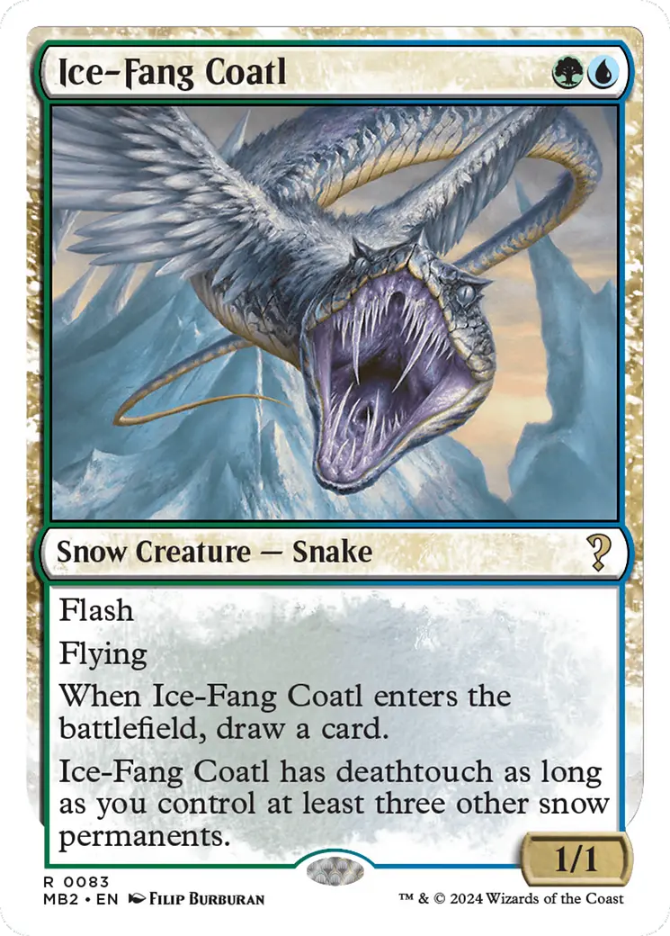 Ice-Fang Coatl (White Border) [Mystery Booster 2] 1