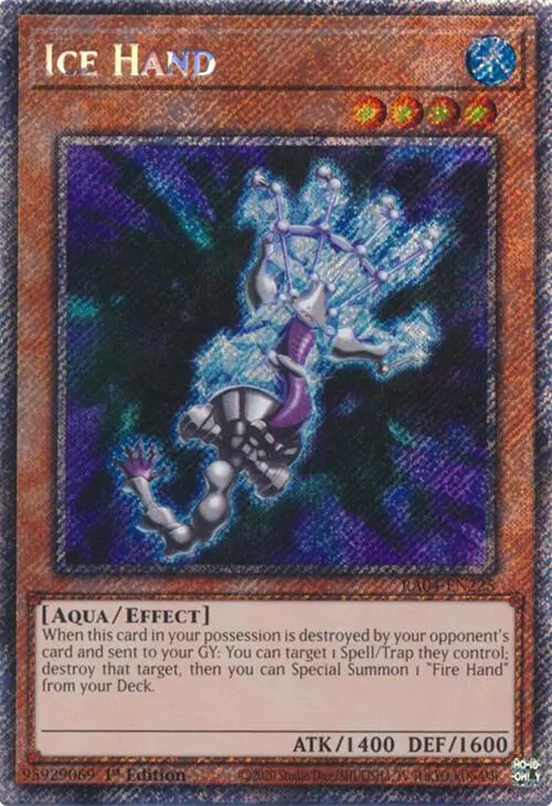 Ice Hand [Ra04-En225] Platinum Secret Rare 1