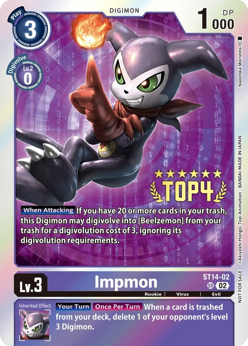 Impmon [St14-02] (Digimon 3-On-3 November 2023 Top 4) [Starter Deck: Beelzemon Advanced Deck Set] 1