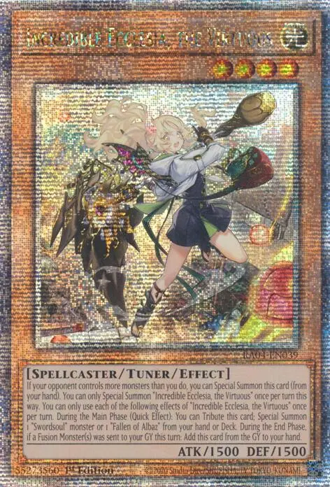 Incredible Ecclesia, The Virtuous (New Art) [Ra04-En039] Quarter Century Secret Rare 1