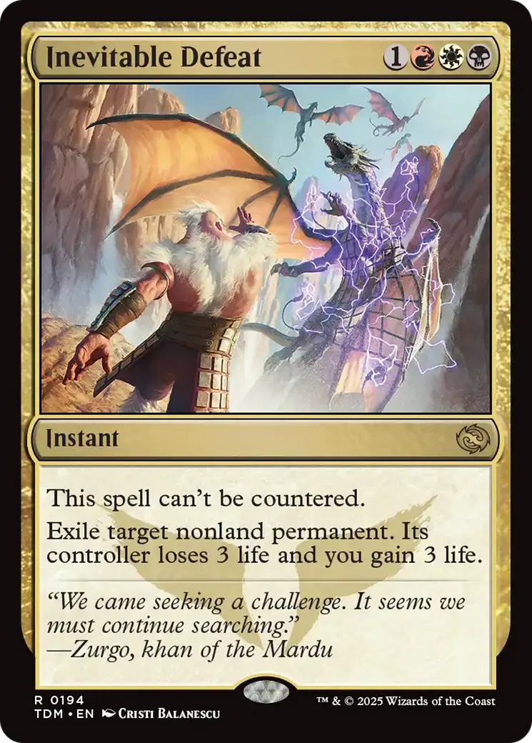 Inevitable Defeat [Tarkir: Dragonstorm] 1