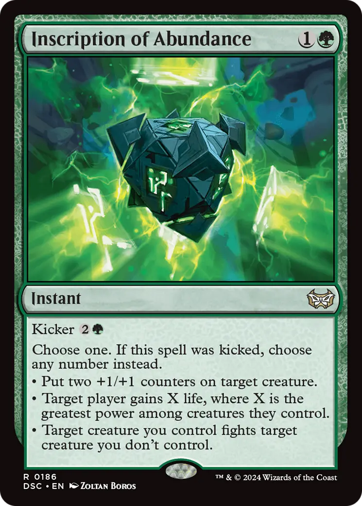 Inscription Of Abundance [Duskmourn: House Of Horror Commander] 1