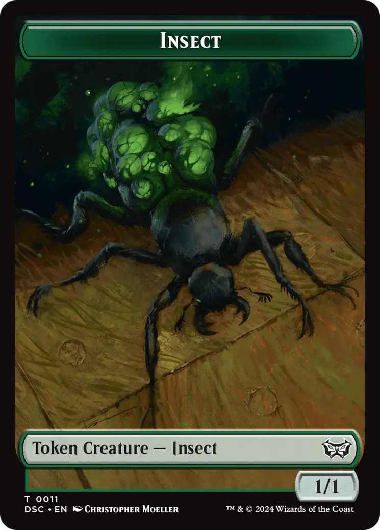 Insect (0011) // Ooze (0014) Double-Sided Token [Duskmourn: House Of Horror Commander Tokens] 1