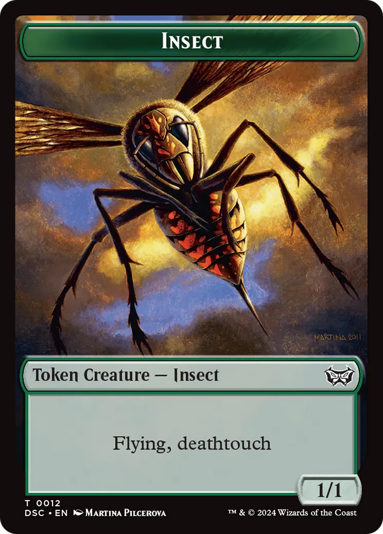 Insect (0012) // Ooze (0013) Double-Sided Token [Duskmourn: House Of Horror Commander Tokens] 1