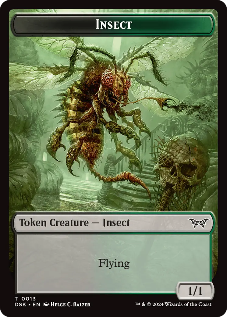 Insect (0013) // Manifest Double-Sided Token [Duskmourn: House Of Horror Tokens] 1