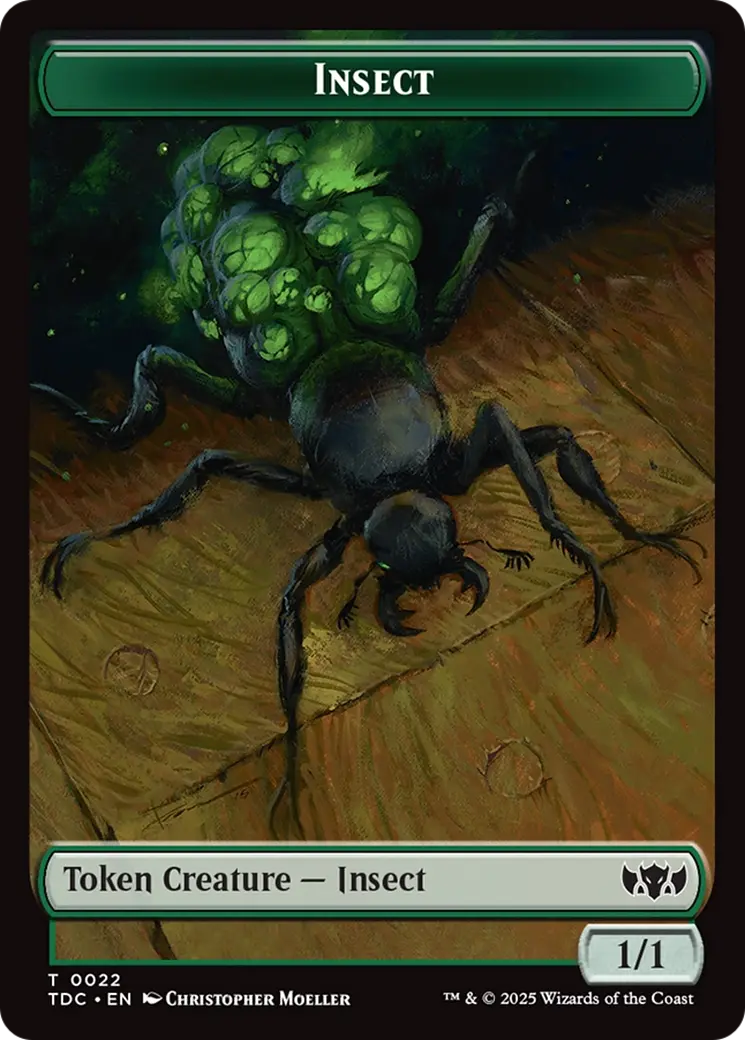 Insect (0022) // Zombie Druid Double-Sided Token [Tarkir: Dragonstorm Commander Tokens] 1