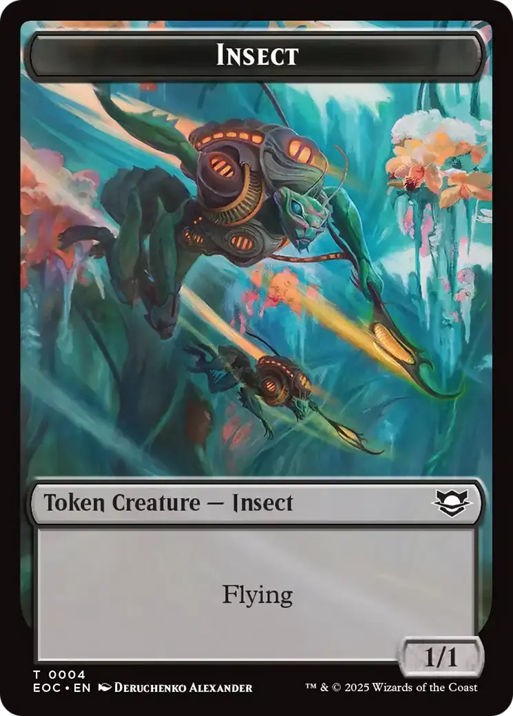 Insect // Golem (0013) Double-Sided Token [Edge Of Eternities Commander Tokens] 1