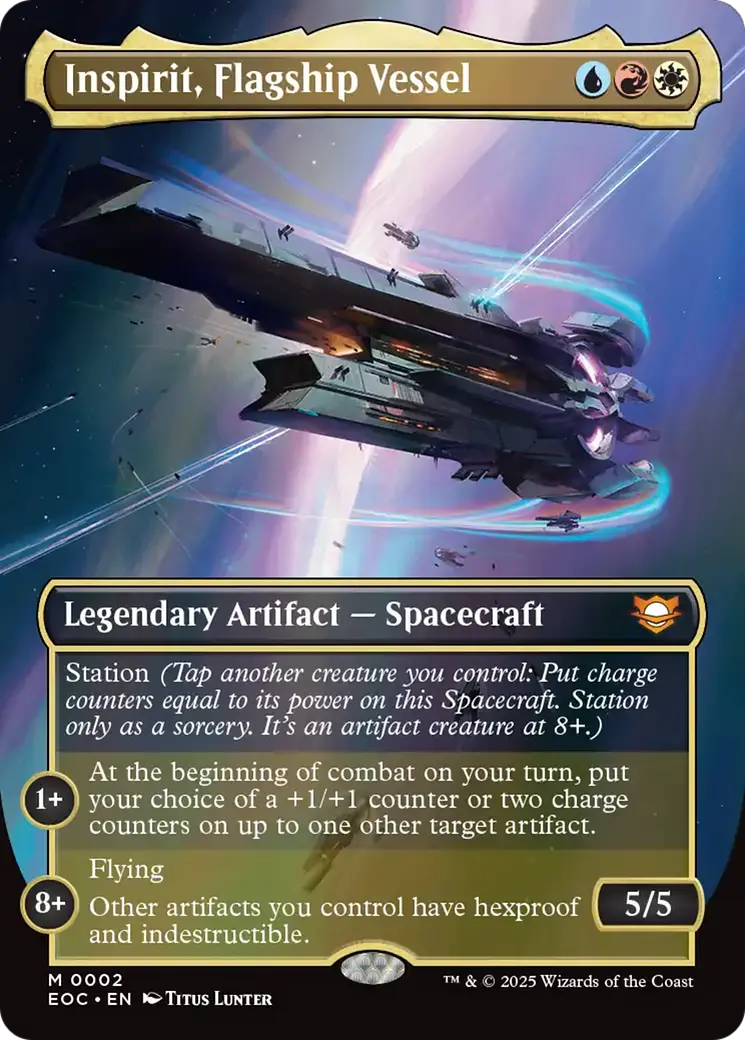 Inspirit, Flagship Vessel (Borderless) [Edge Of Eternities Commander] 1