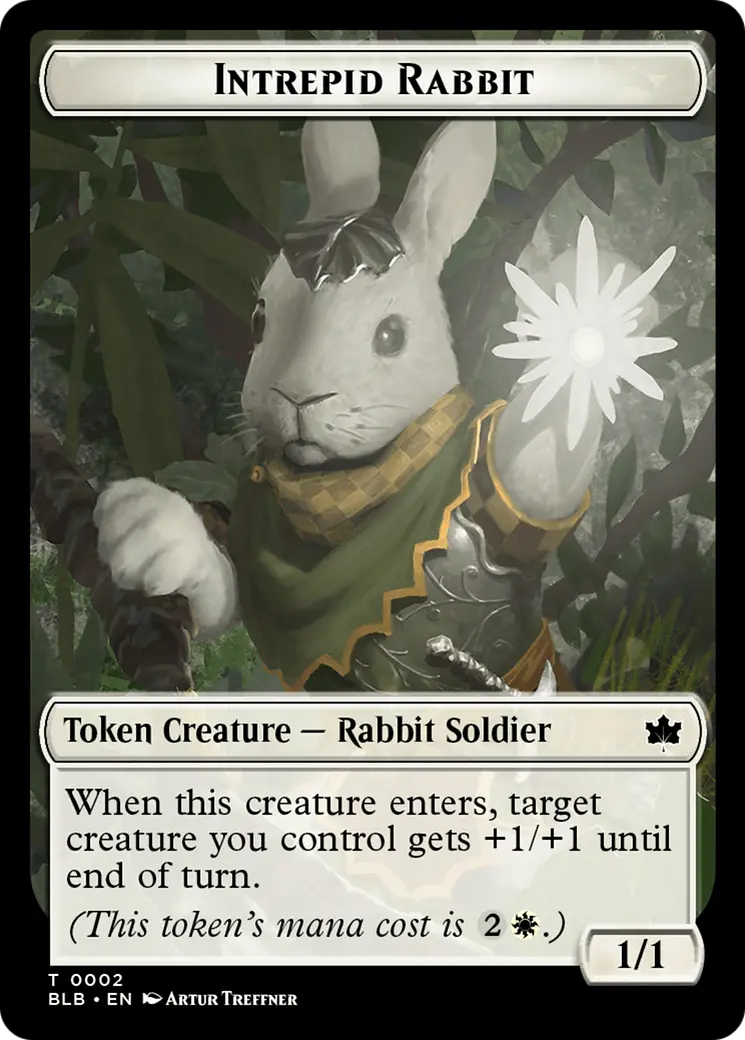Intrepid Rabbit Token [Bloomburrow Tokens] 1