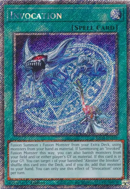 Invocation [Ra04-En281] Platinum Secret Rare 1
