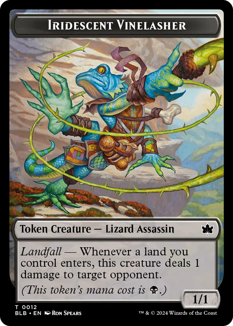 Iridescent Vinelasher Token [Bloomburrow Tokens] 1