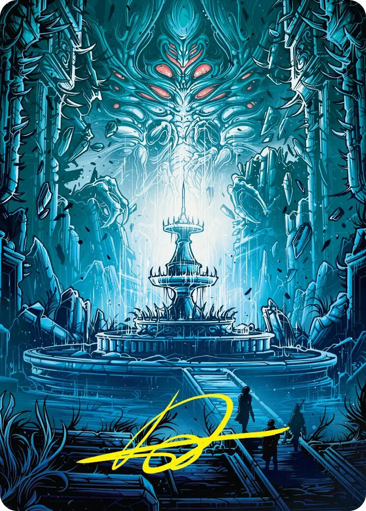 Island Art Card (Gold-Stamped Signature) [Duskmourn: House Of Horror Art Series] 1