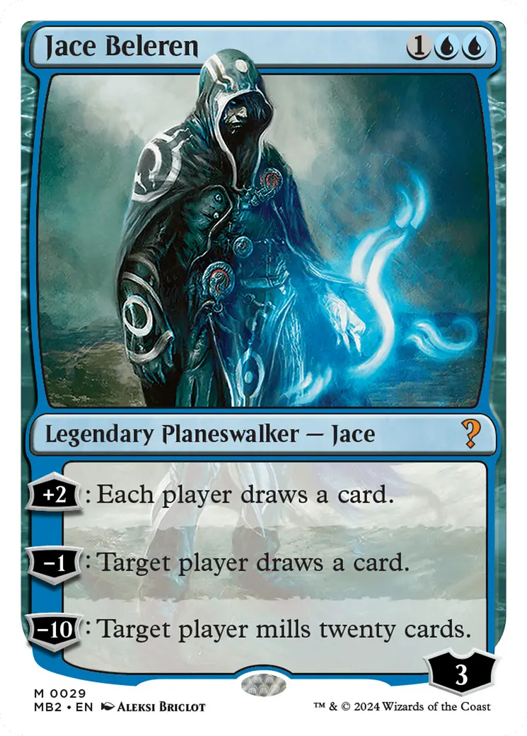 Jace Beleren (White Border) [Mystery Booster 2] 1