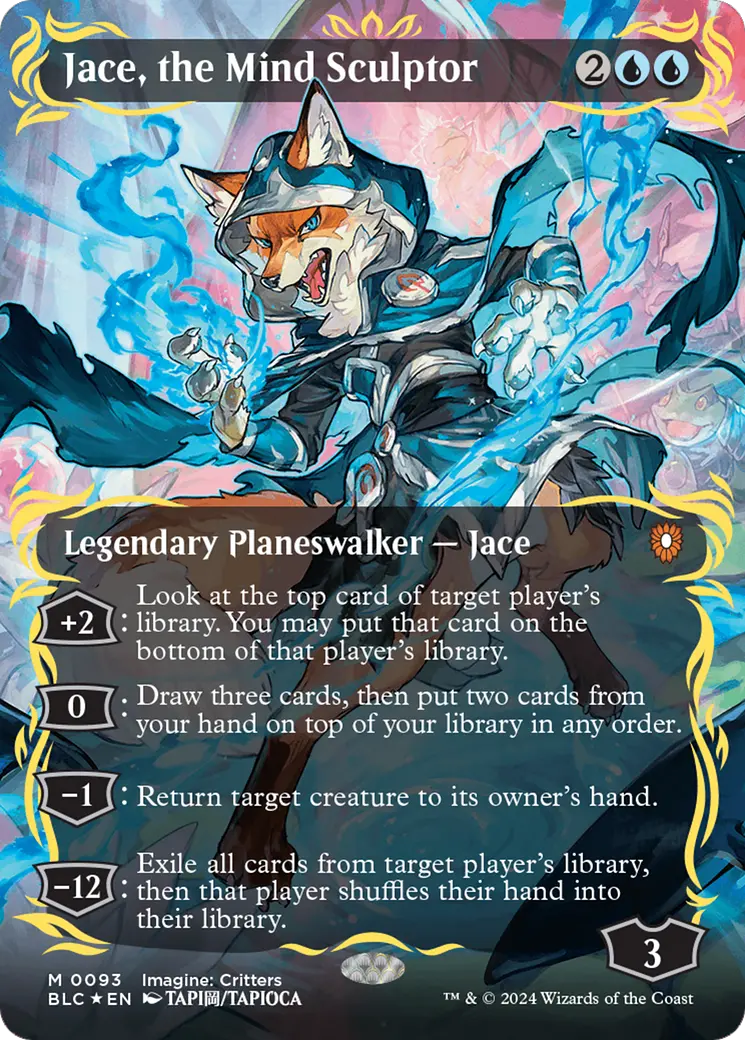 Jace, The Mind Sculptor (Borderless) (Raised Foil) [Bloomburrow Commander] 1