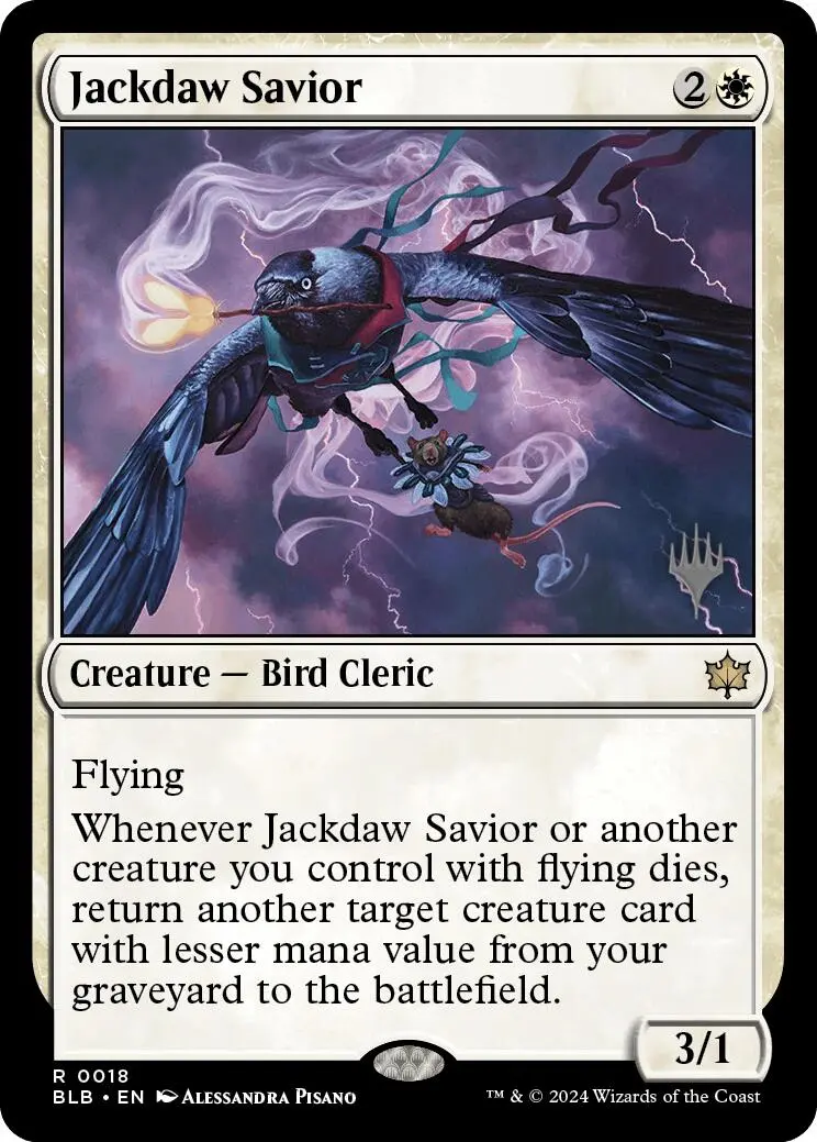 Jackdaw Savior (Promo Pack) [Bloomburrow Promos] 1