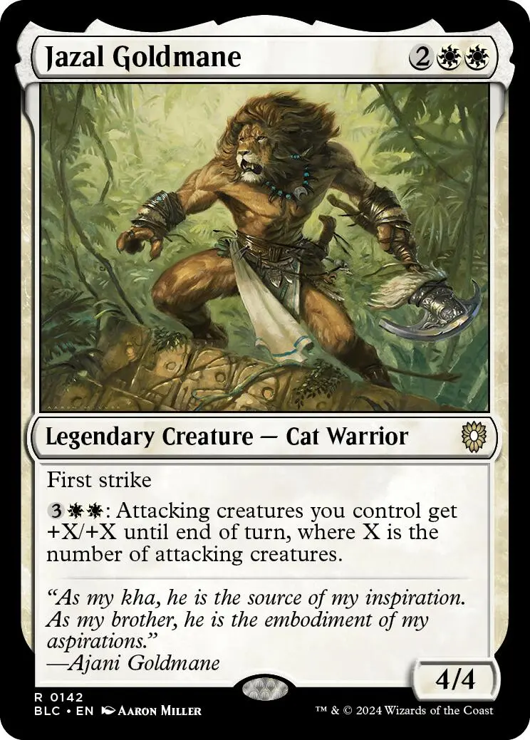 Jazal Goldmane [Bloomburrow Commander] 1