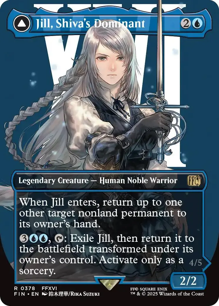 Jill, Shiva's Dominant // Shiva, Warden Of Ice (Borderless) [Final Fantasy] 1
