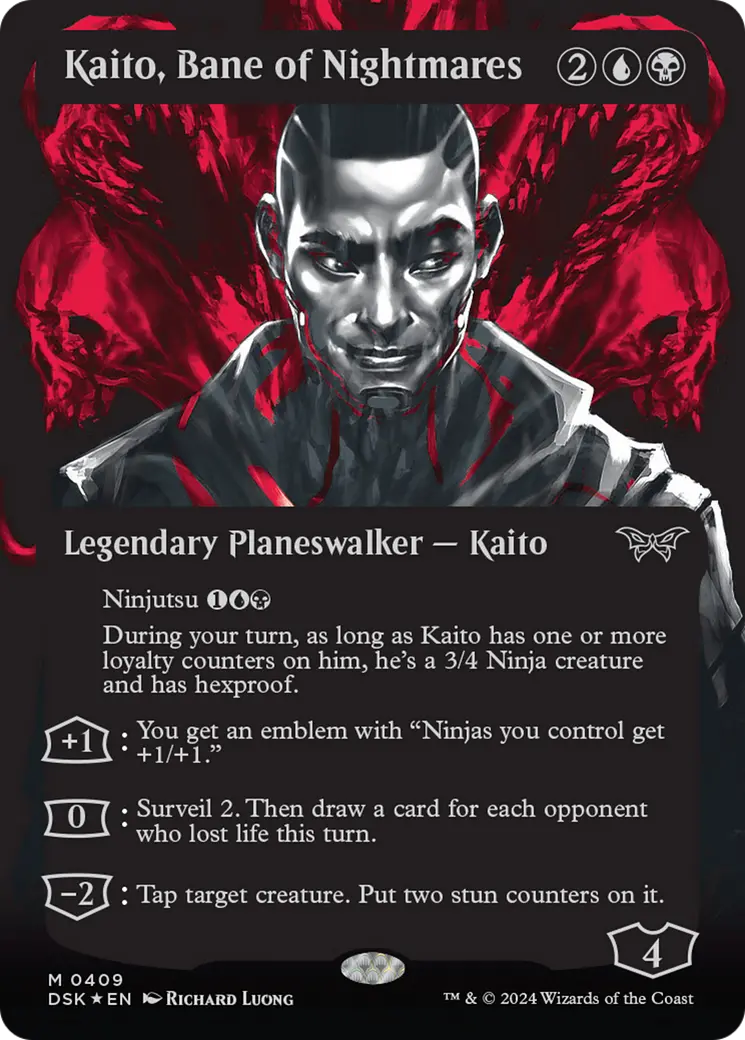 Kaito, Bane Of Nightmares (Showcase) (Textured) [Duskmourn: House Of Horror] 1