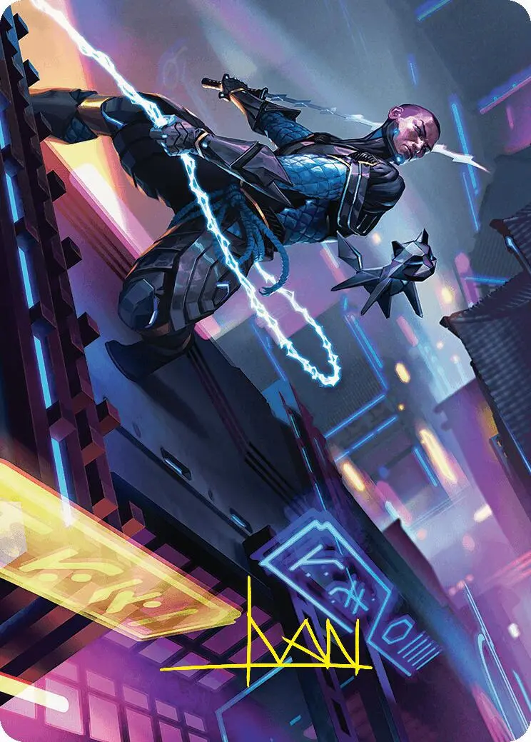 Kaito, Cunning Infiltrator Art Card (51/54) (Gold-Stamped Signature) [Foundations Art Series] 1