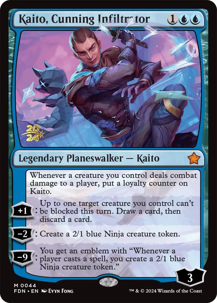 Kaito, Cunning Infiltrator [Foundations Prerelease Promos] 1