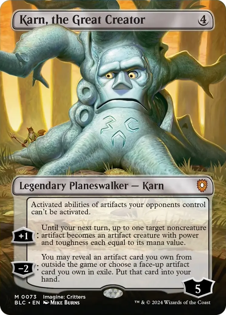 Karn, The Great Creator (Borderless) [Bloomburrow Commander] 1