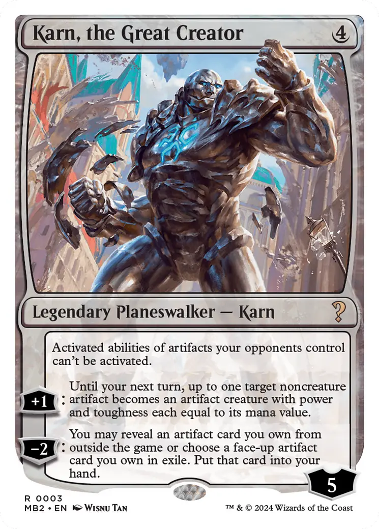 Karn, The Great Creator (White Border) [Mystery Booster 2] 1
