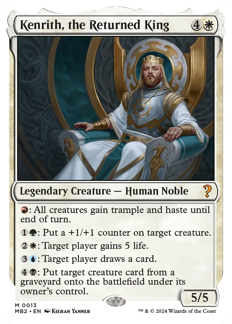 Kenrith, The Returned King (White Border) [Mystery Booster 2] 1