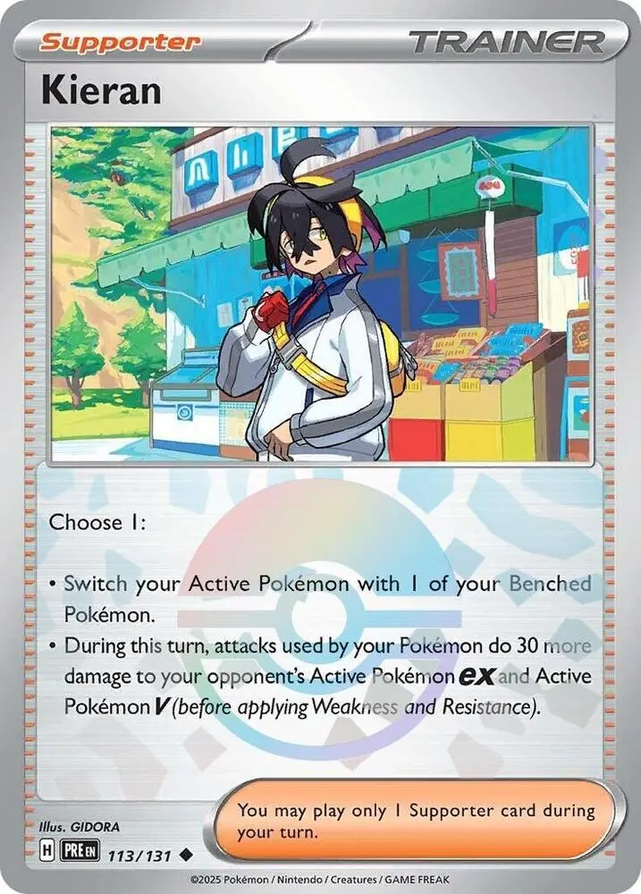 Kieran (113/131) (Poke Ball Pattern) [Scarlet & Violet: Prismatic Evolutions] 1