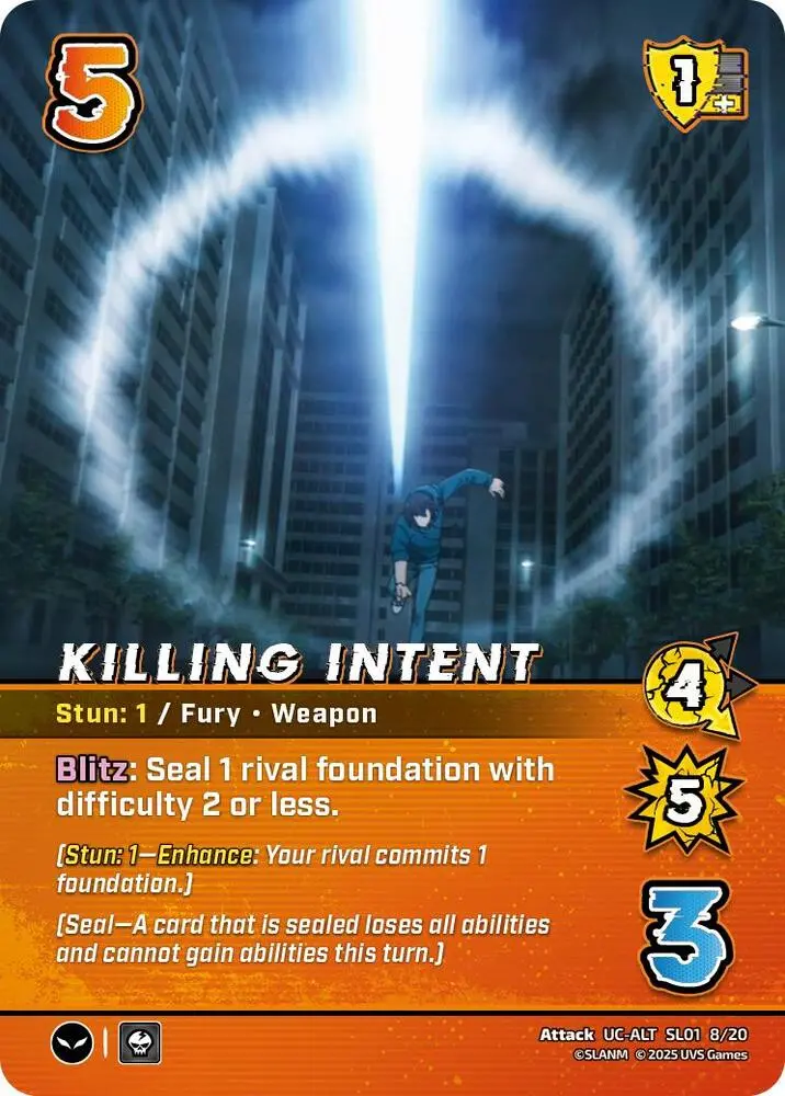 Killing Intent (Alternate Art) - Sl01 8/20 - Alternate Art Uncommon 1