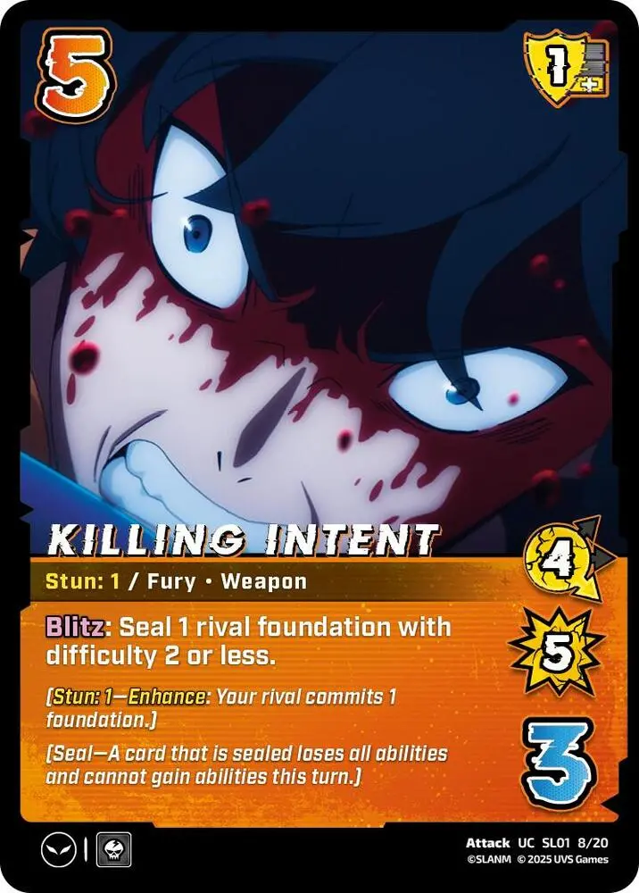Killing Intent - Sl01 8/20 - Uncommon 1