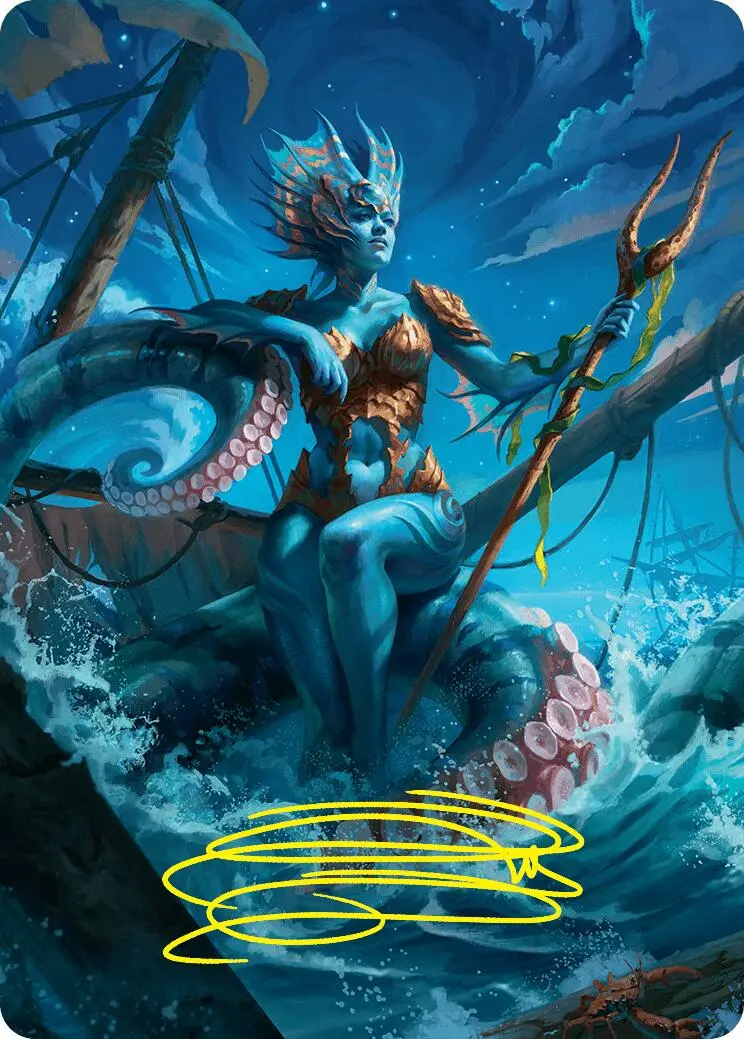 Kiora, The Rising Tide Art Card (30/54) (Gold-Stamped Signature) [Foundations Art Series] 1