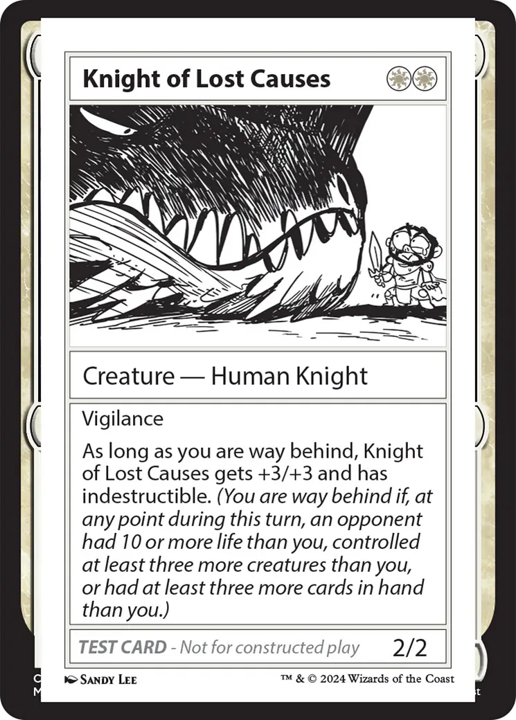 Knight Of Lost Causes [Mystery Booster 2 Playtest Cards] 1