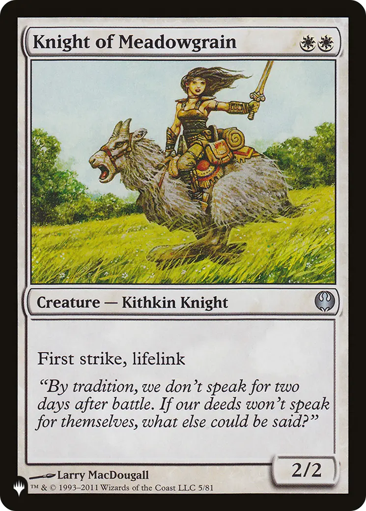 Knight Of Meadowgrain [The List] 1