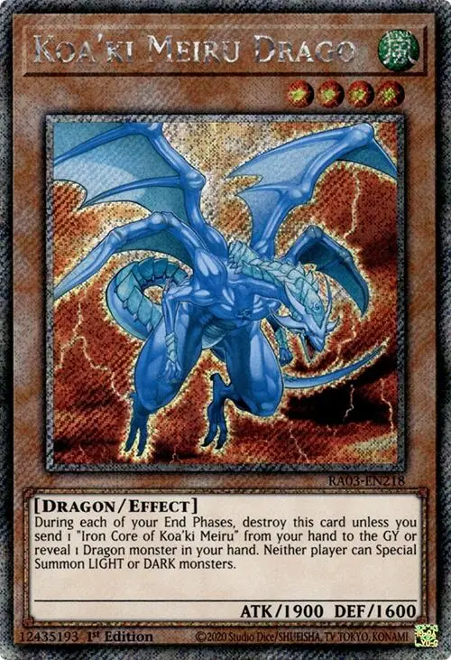 Koa'ki Meiru Drago (Platinum Secret Rare) [Ra03-En218] Platinum Secret Rare 1