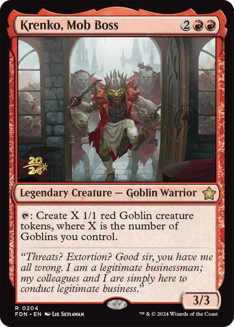 Krenko, Mob Boss [Foundations Prerelease Promos] 1