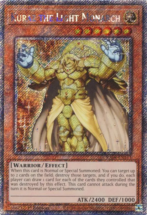 Kuraz The Light Monarch [Ra04-En133] Platinum Secret Rare 1
