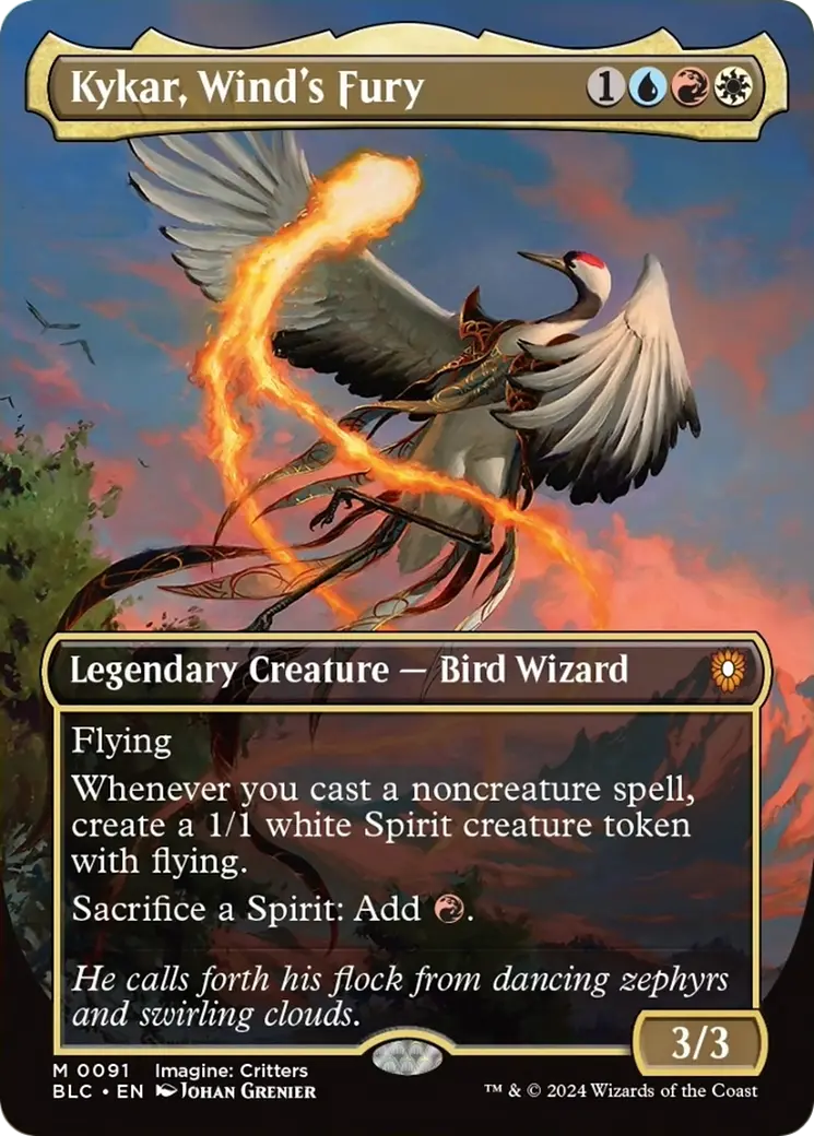 Kykar, Wind's Fury (Borderless) [Bloomburrow Commander] 1