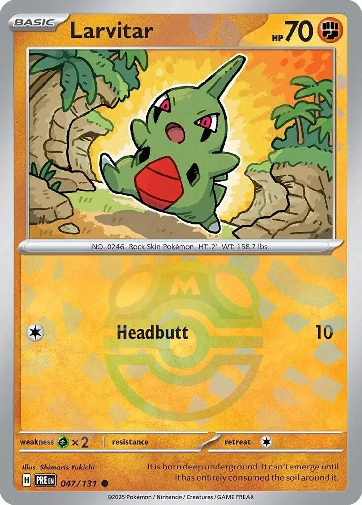Larvitar (047/131) (Master Ball Pattern) [Scarlet & Violet: Prismatic Evolutions] 1