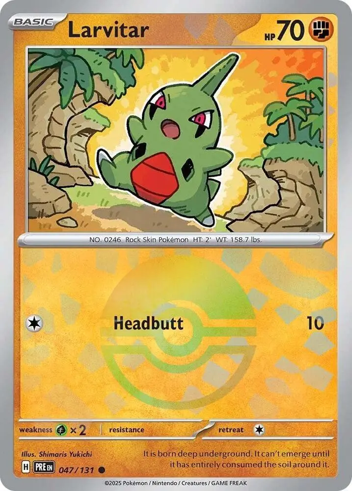 Larvitar (047/131) (Poke Ball Pattern) [Scarlet & Violet: Prismatic Evolutions] 1