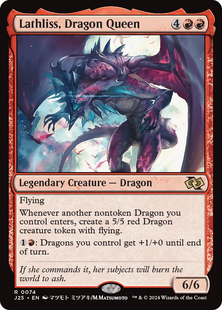 Lathliss, Dragon Queen (Anime) [Foundations Jumpstart] 1