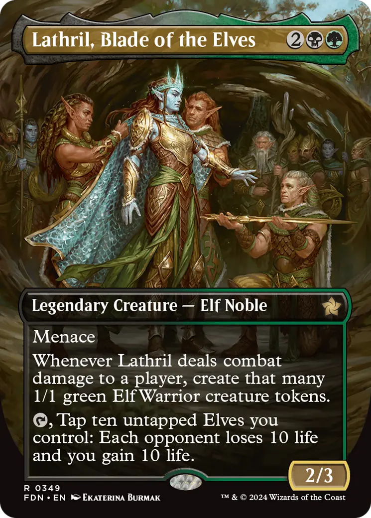 Lathril, Blade Of The Elves (Borderless) [Foundations] 1