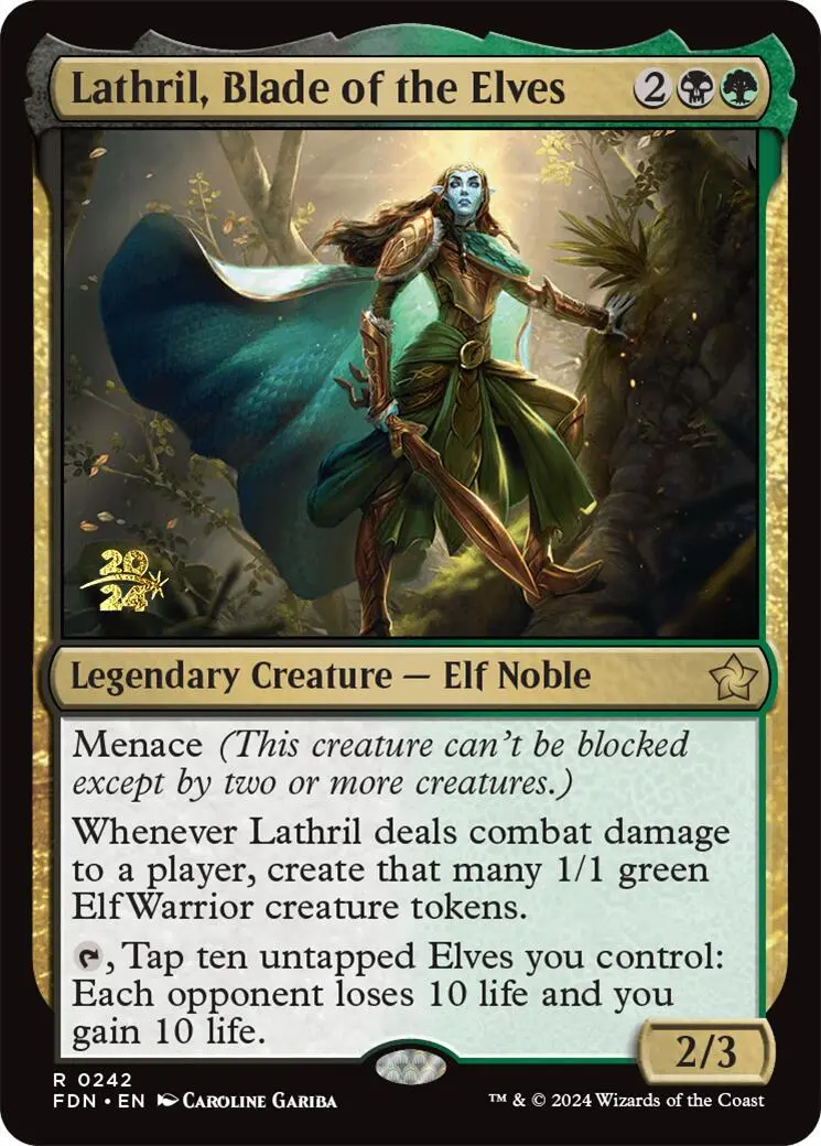 Lathril, Blade Of The Elves [Foundations Prerelease Promos] 1