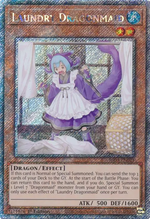 Laundry Dragonmaid (Platinum Secret Rare) [Ra03-En021] Platinum Secret Rare 1