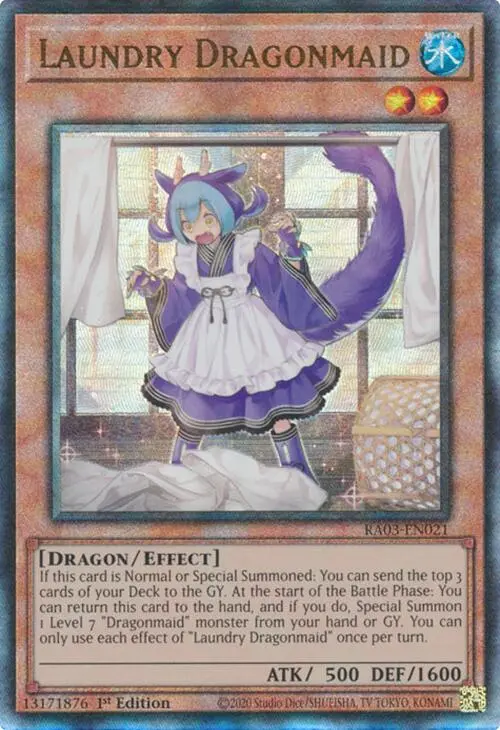 Laundry Dragonmaid (Utr) [Ra03-En021] Prismatic Ultimate Rare 1