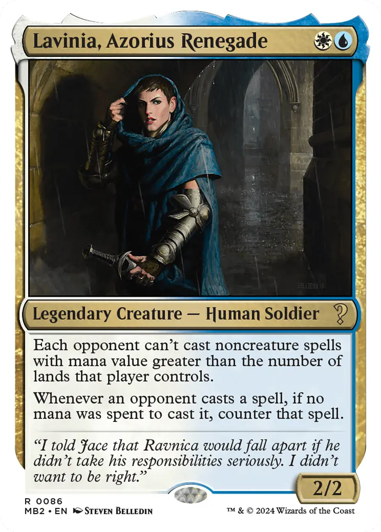 Lavinia, Azorius Renegade (White Border) [Mystery Booster 2] 1