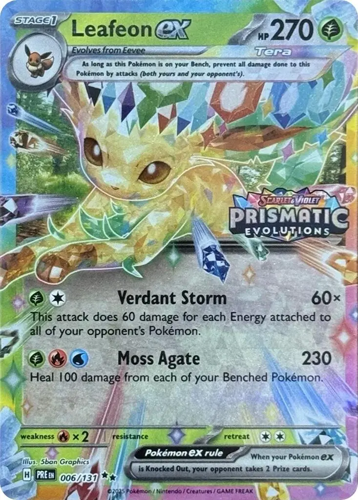 Leafeon Ex (006/131) (Prismatic Evolutions Stamp) [Scarlet & Violet: Prismatic Evolutions] 1